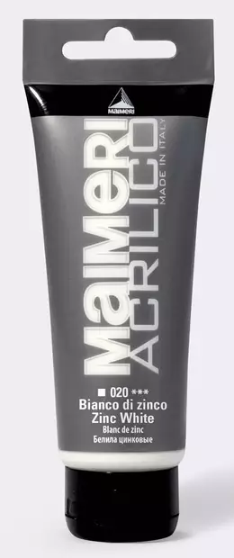 Maimeri Acrilico 020 Zinc White 75ml - Maimeri Acrilico 75ml - 0916020 - 2