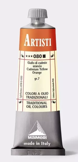 Maimeri Artisti 080 Cadmium Yellow Orange 60ml - Maimeri Artisti 60ml ja 200ml - 0106080 - 2
