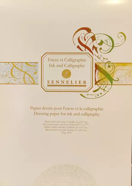 Sennelier kalligrafialehtiö 125g 35ark - Erikoislehtiöt - 006713130 - 1