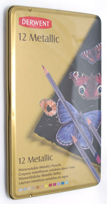 Derwent Metallic - 12 värikynää - Värikynäsetit - 2598590 - 1