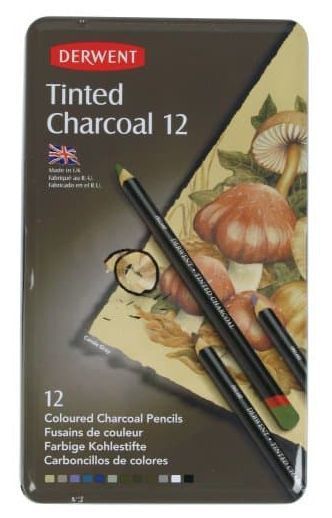 Derwent Tinted charcoal 12 - Hiilet ja hiilikynät - 2301690 - 1