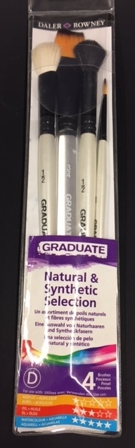 Graduate 4kpl sivellinsetti akvarellille - Akvarellisiveltimet - 6081960 - 1