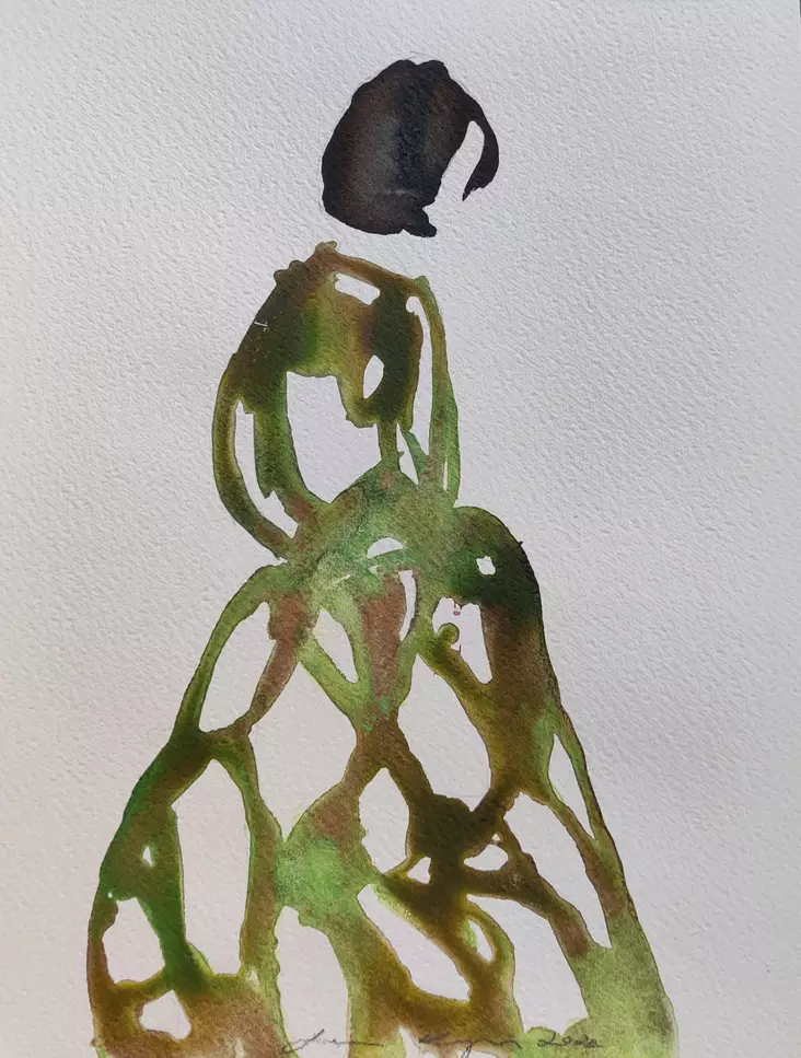 Kangas Jaana: Vihreä mekko - Keskisuuret vedokset - t11830 - 1