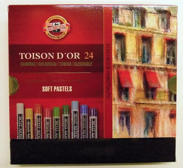 KOH-I-NOOR Kuivapastelliliidut 24 pyöreää liitua - Kuivapastellit ja pastelliliidut - KN360500 - 1