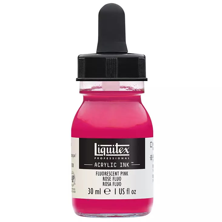 Liquitex Acrylic Ink 987 Fluorecent pink 30ml - Akryylimusteet - 2048510 - 1