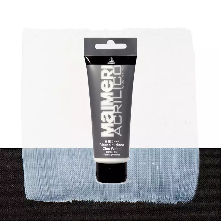 Maimeri Acrilico 020 Zinc White 75ml - Maimeri Acrilico 75ml - 0916020 - 1