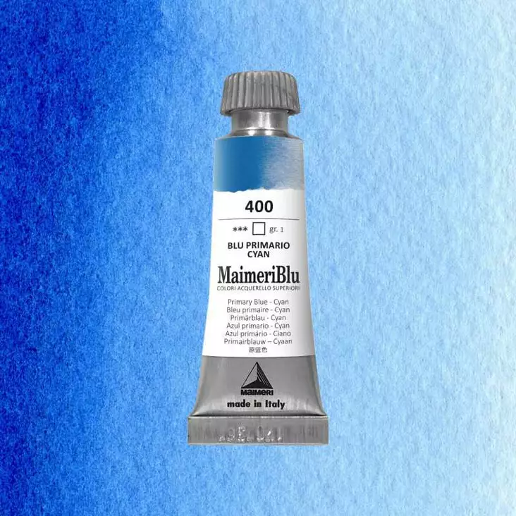 Maimeri Blu Akvarellituubi 400 Primary Blue - Cyan 12ml - Maimeri Blu - 1609400 - 1