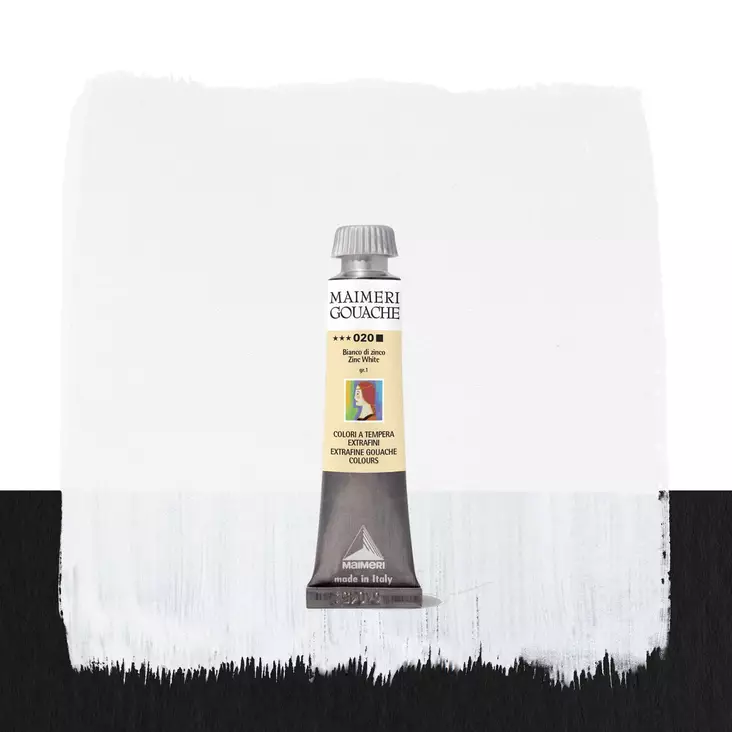 Maimeri Guassi 020 Zinc White 20ml - Guassi ja peitevärit - 2002020 - 1