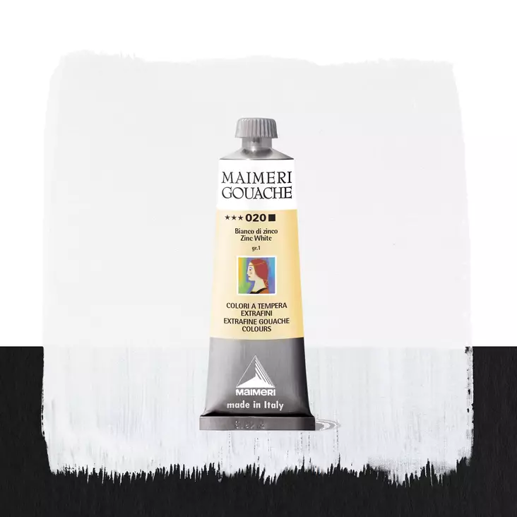 Maimeri Guassi 020 Zinc White 60ml - Guassi ja peitevärit - 2006020 - 1