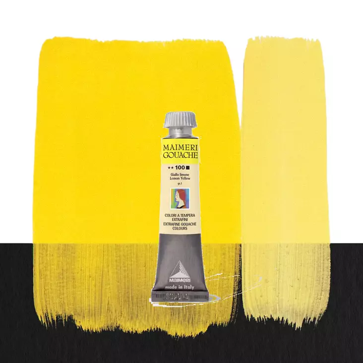 Maimeri Guassi 100 Lemon Yellow 20ml - Guassi ja peitevärit - 2002100 - 1