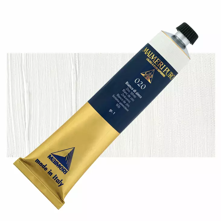 Maimeri Puro 020 Zinc White 80ml - Maimeri Puro 40ml - 0021020 - 1