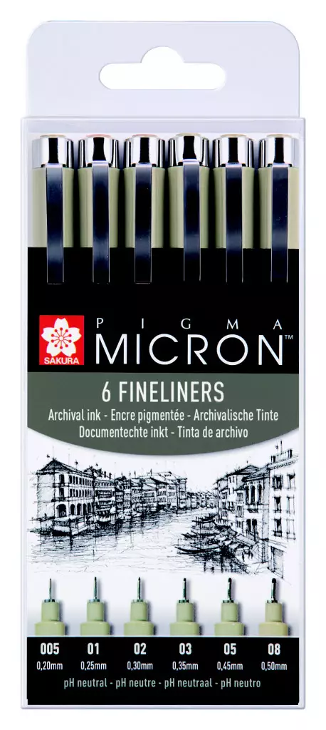 Sakura Pigma lajitelma 6kpl - Pigma  - 018140090 - 1
