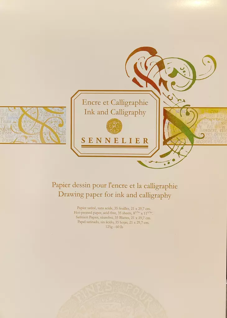 Sennelier kalligrafialehtiö 125g 35ark - Erikoislehtiöt - 006713130 - 1