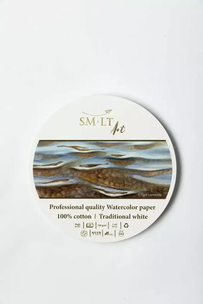 SMLT Pro Pyöreä akvarellipaperilehtiö 30,5cm halkaisija - Akvarellilehtiöt - 4592280 - 1