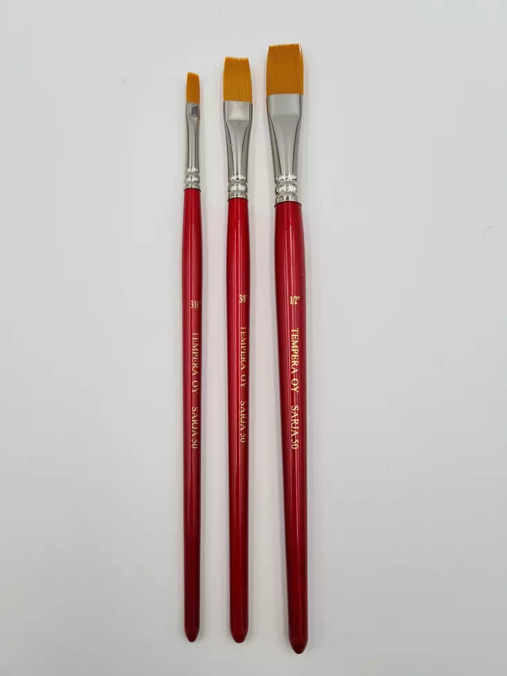 Tempera sarja 50 keinokuitusivellin lajitelma S-M latta - Sivellinsetit - 005706060 - 1