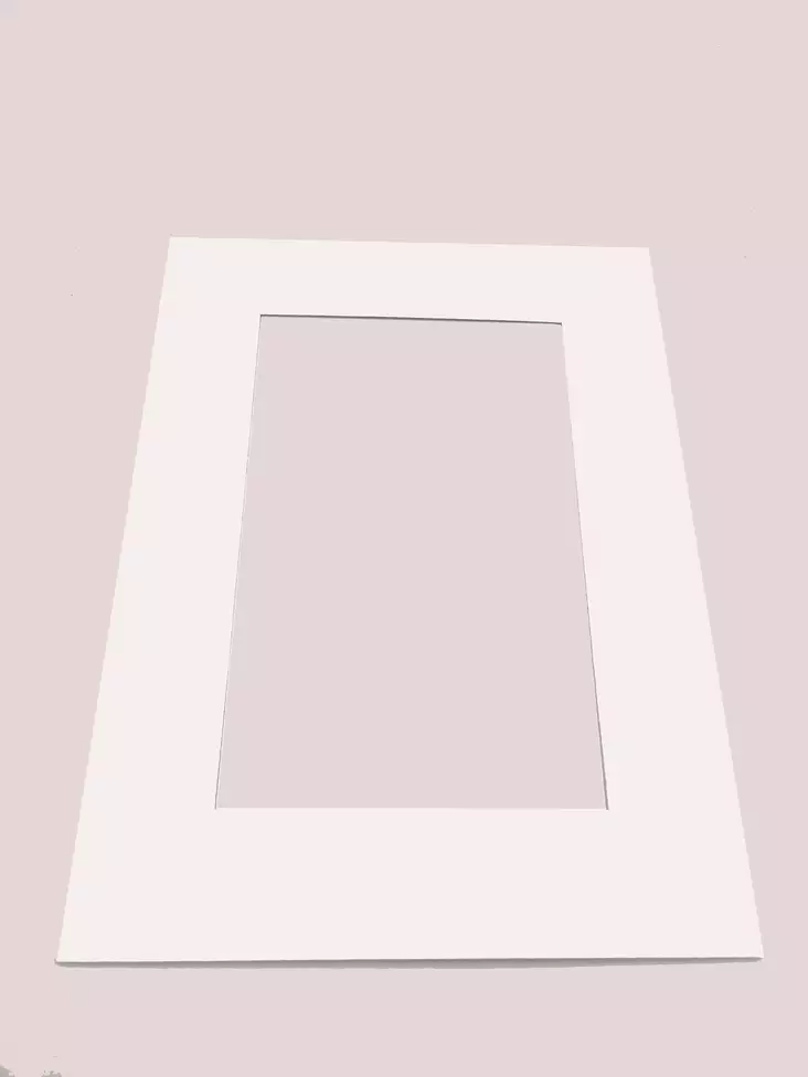 Luonnonvalkoinen Passe-partout - Valkoiset passepartout ja aukkopahvit - p1520 - 1