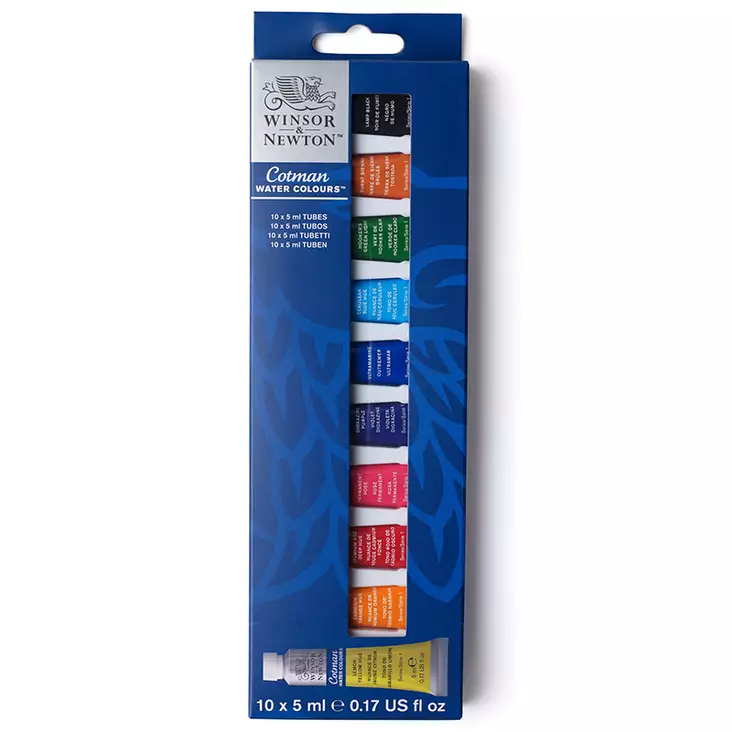 WN Cotman Watercolour 10x5ml (3ml) - Winsor & Newton akvarellinapit - 5074220 - 1
