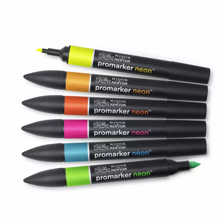 W&N Promarker 6-setti Neon - Promarker tussit - 5043370 - 1