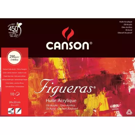 Canson Figueras 290g 24x33cm öljy- ja akryylilehtiö - Öljy- ja akryylilehtiöt - 550251 - 7