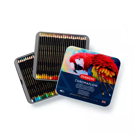 Derwent Chromaflow 48 väriä, metallirasia - Värikynäsetit - 2627511 - 1