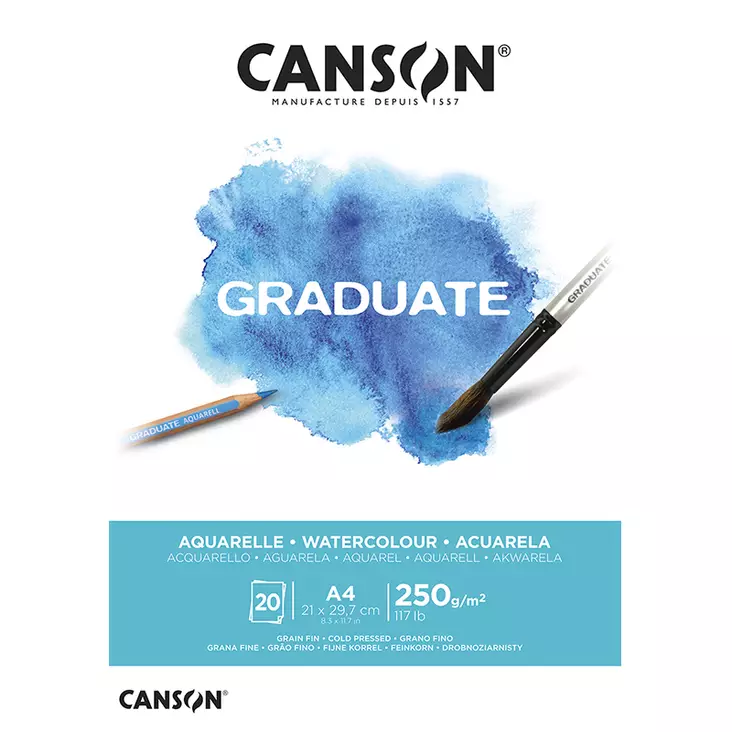 Canson Akvarellilehtiö Graduate - Akvarellilehtiöt - 50021151 - 1