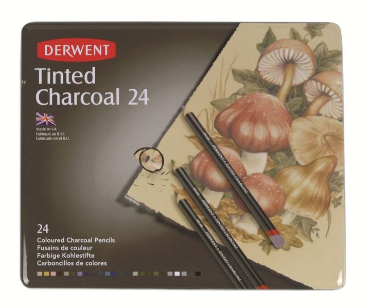 Derwent tinted charcoal/24 sävytetyt hiilikynät - Hiilet ja hiilikynät - 2301691 - 1
