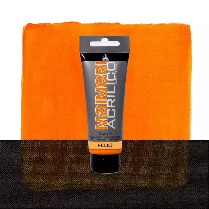 Maimeri Acrilico 051 Fluorescent Orange 75ml - Maimeri Acrilico 75ml - 0916051 - 1