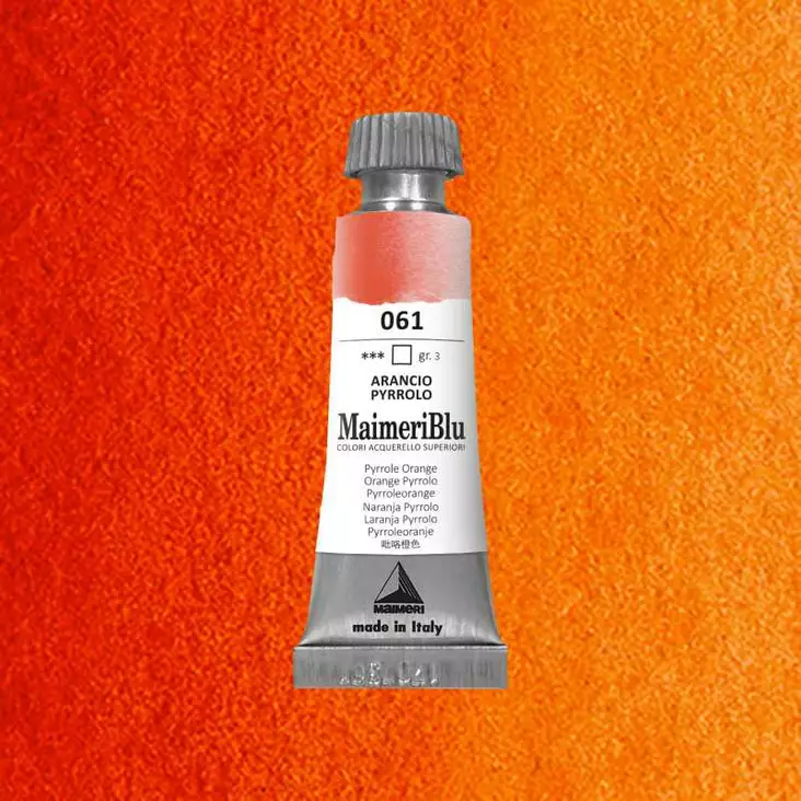 Maimeri Blu Akvarellituubi 061 Pyrrole Orange 12ml - Maimeri Blu - 1609061 - 1