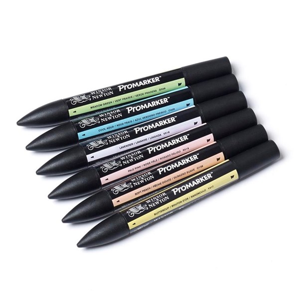 W&N Promarker 6-setti Pastel Tones - Promarker tussit - 5043271 - 1