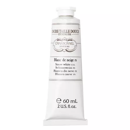 Charbonnel Etching Ink syväpainoväri Snow white titanium 60ml - Syväpainovärit - 574892 - 2