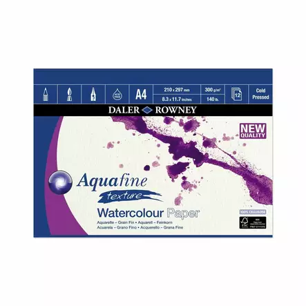 DR Aquafine akvarellilehtiö 300g A4 (12) PK - Akvarellilehtiöt - 5949162 - 1
