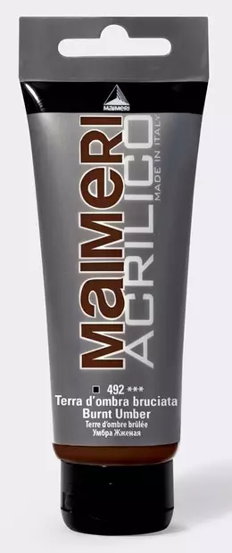 Maimeri Acrilico 492 Burnt Umber 75ml - Maimeri Acrilico 75ml - 0916492 - 2