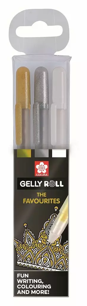 Gelly Roll kynäsetti (kulta,hopea,valkoinen) - Kalligrafia ja musteet - 031040032 - 1