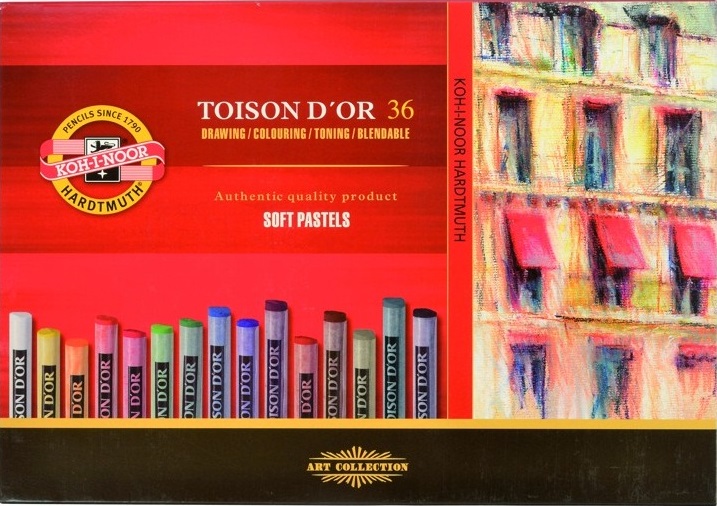 KOH-I-NOOR Pastelliliitulajitelma 36 pyöreää liitua - Kuivapastellit ja pastelliliidut - KN360502 - 1