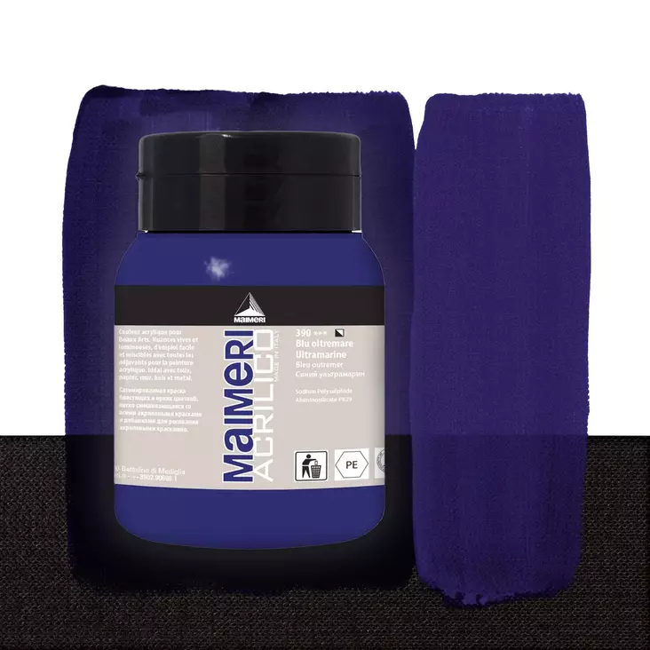 Maimeri Acrilico 392 Ultramarine Deep 500ml - Maimeri Acrilico 500ml - 0934392 - 1