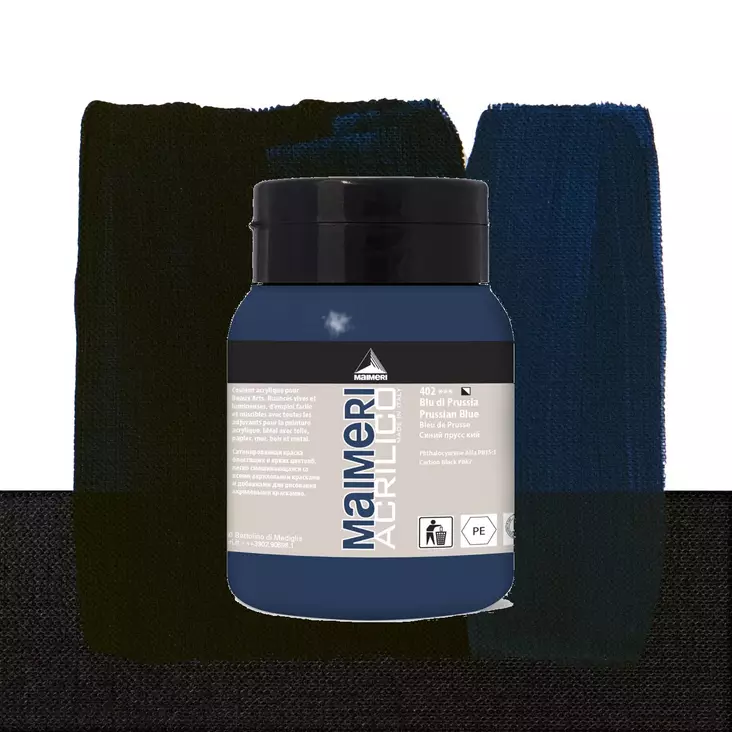 Maimeri Acrilico 402 Prussian Blue 500ml - Maimeri Acrilico 500ml - 0934402 - 1