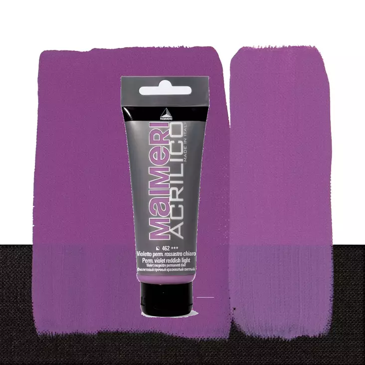 Maimeri Acrilico 462 Permanent Violet Reddish Light 200ml - Maimeri Acrilico 200ml - 0924462 - 1