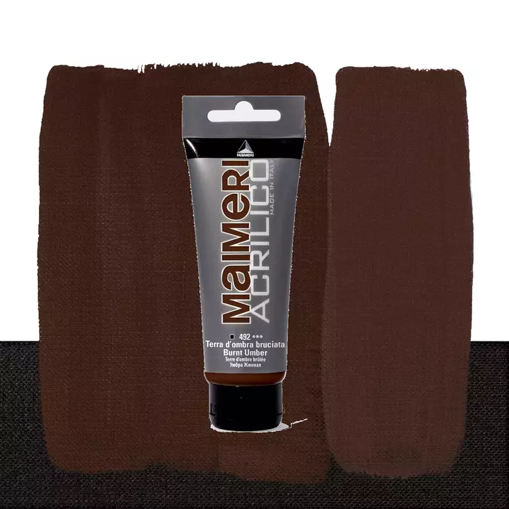 Maimeri Acrilico 492 Burnt Umber 75ml - Maimeri Acrilico 75ml - 0916492 - 1