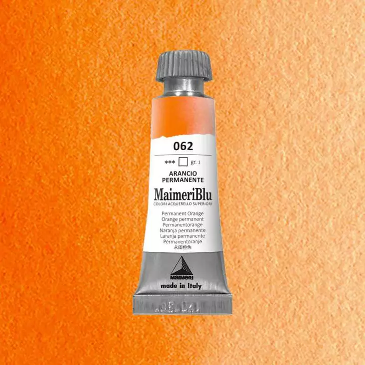 Maimeri Blu Akvarellituubi 062 Permanent Orange 12ml - Maimeri Blu - 1609062 - 1