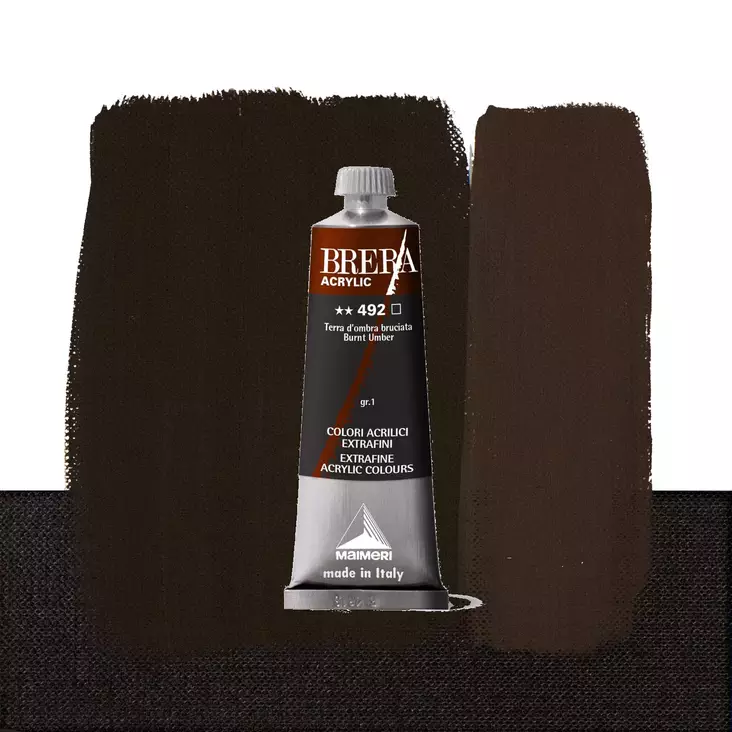 Maimeri Brera 492 Burnt Umber 60ml - Maimeri Brera 60ml ja 200ml - 0806492 - 1