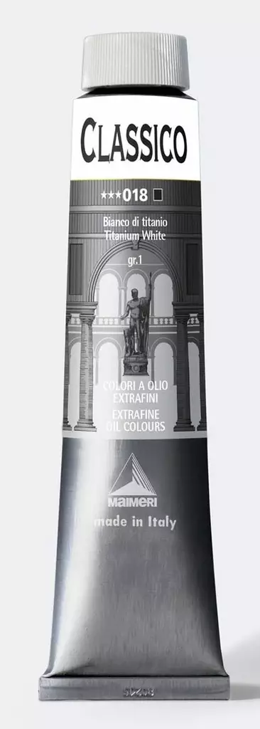 Maimeri Classico 200 ml Titanium White 018 - Maimeri Classico 60ml - 0324018-0002 - 1