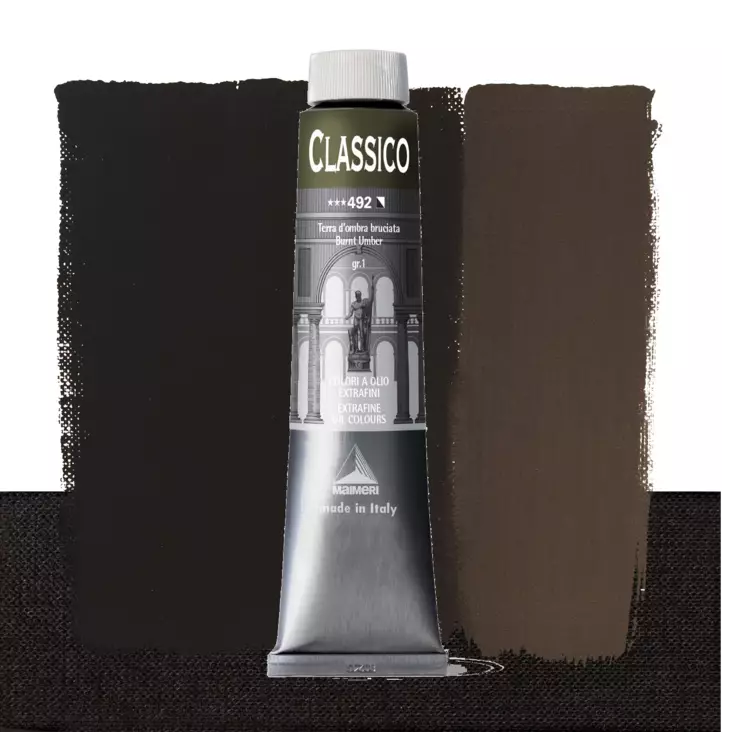 Maimeri Classico 492 Burnt Umber 200ml - Maimeri Classico 200ml - 0324492 - 1