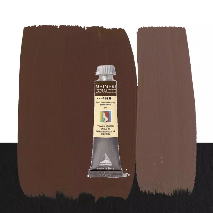Maimeri Guassi 492 Burnt Umber 20ml - Guassi ja peitevärit - 2002492 - 1