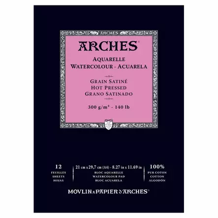 Arches sileä A4 (12) 300g - Akvarellilehtiöt - 7950963 - 1