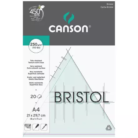 Canson Bristol Graphic 250g A3 (20) - Monitekniikka-lehtiöt - 541193 - 1