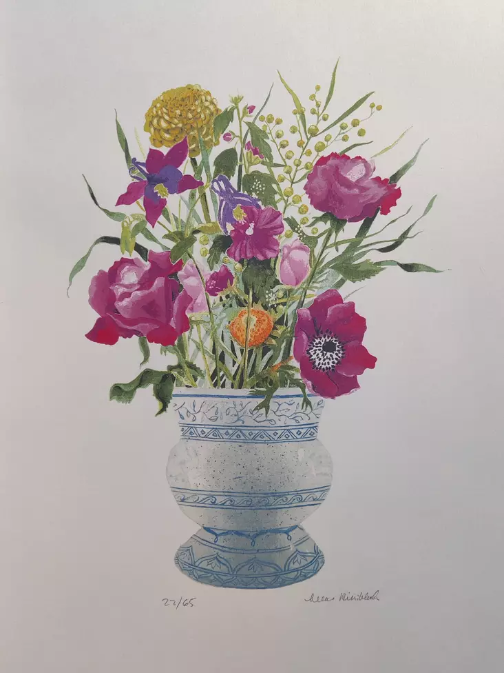 Airikkala Leena: Sininen vaasi - Keskisuuret vedokset - T8383 - 1