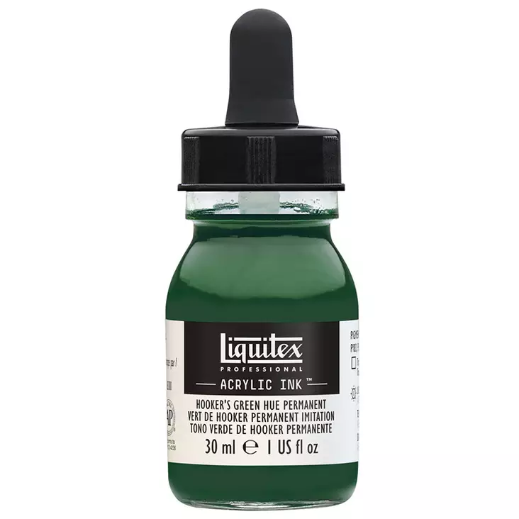 Liquitex Acrylic Ink 224 Hookers green hue permanent 30ml - Akryylimusteet - 2047643 - 1