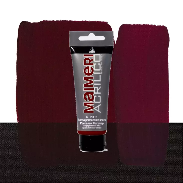 Maimeri Acrilico 253 Permanent Red Deep 75ml - Maimeri Acrilico 75ml - 0916253 - 1