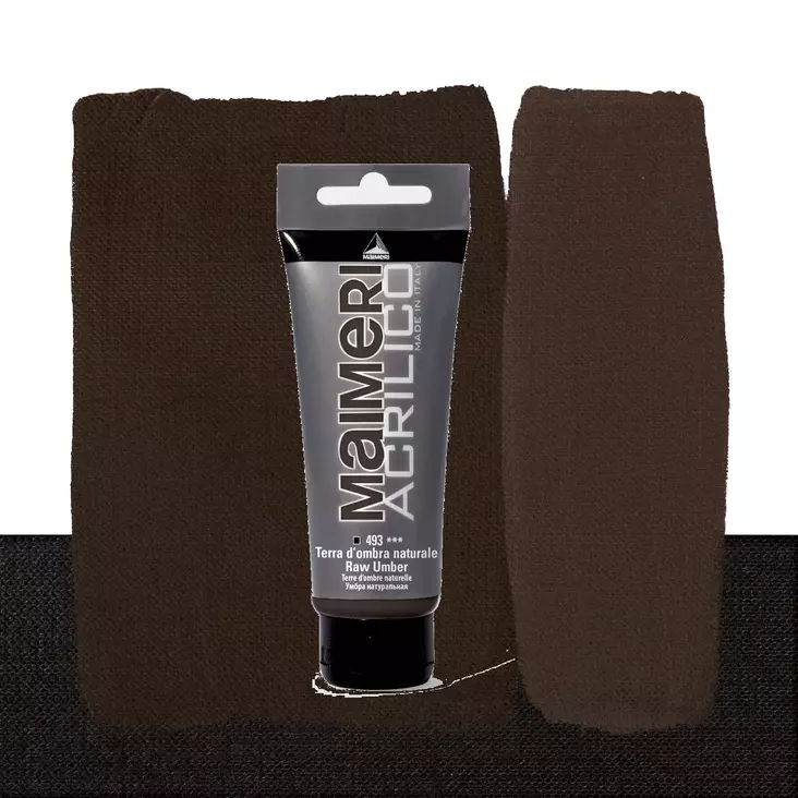 Maimeri Acrilico 493 Raw Umber 200ml - Maimeri Acrilico 200ml - 0924493 - 1