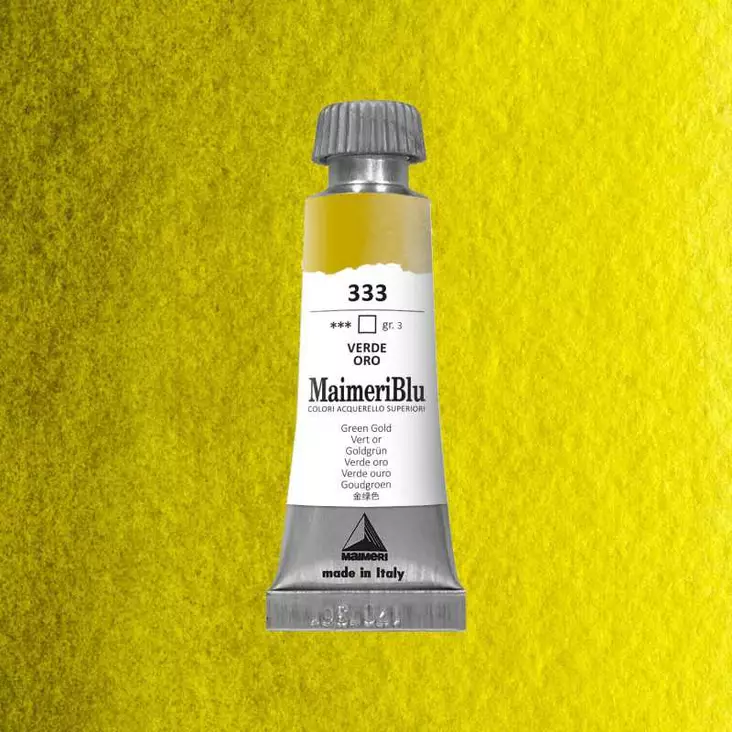 Maimeri Blu Akvarellituubi 333 Green Gold 12ml - Maimeri Blu - 1609333 - 1
